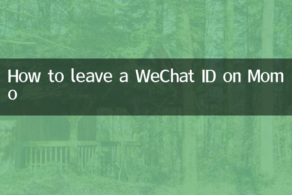 Momo に WeChat ID を残す方法