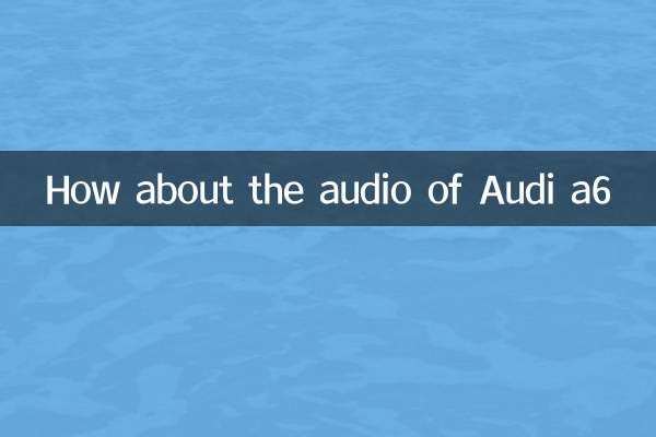 E o áudio do Audi a6