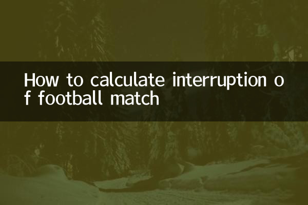 Como calcular a interrupção de uma partida de futebol