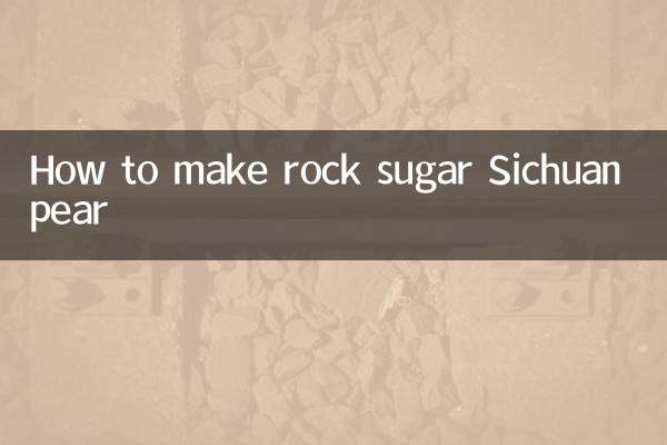 Cómo hacer pera de Sichuan con azúcar de roca