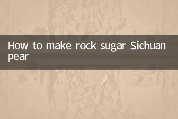 Cómo hacer pera de Sichuan con azúcar de roca