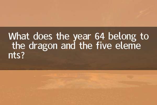 Qu'appartient l'année 64 au dragon et aux cinq éléments ?