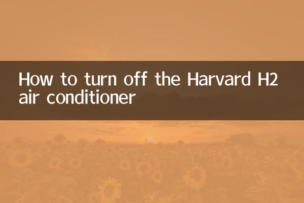 How to turn off the Harvard H2 air conditioner