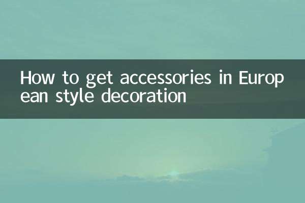 So erhalten Sie Accessoires in europäischer Stildekoration