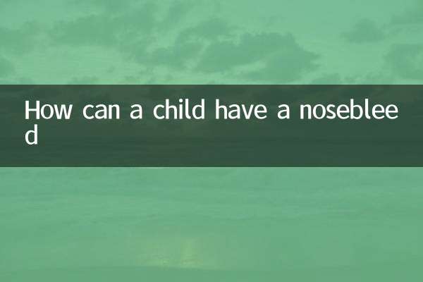 Comment un enfant peut-il avoir un saignement de nez