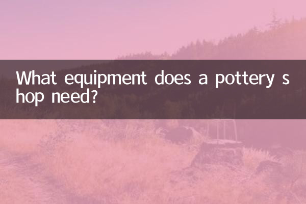 What equipment does a pottery shop need?