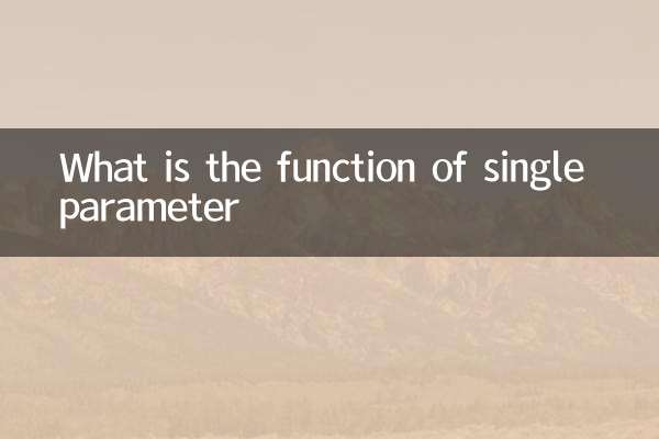What is the function of single parameter