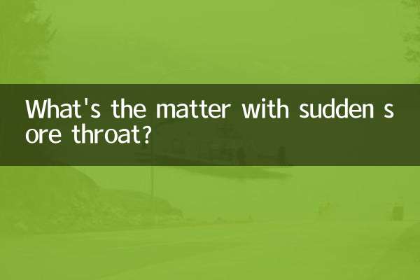 What's the matter with sudden sore throat?
