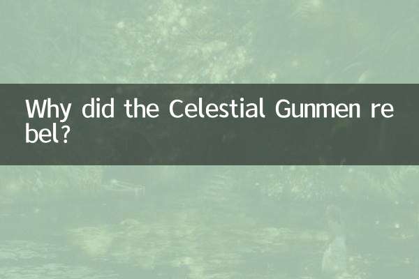 Why did the Celestial Gunmen rebel?