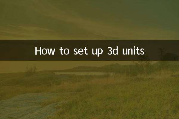 Cómo configurar unidades 3D