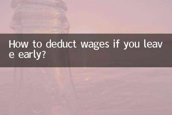 Comment déduire son salaire en cas de départ anticipé ?