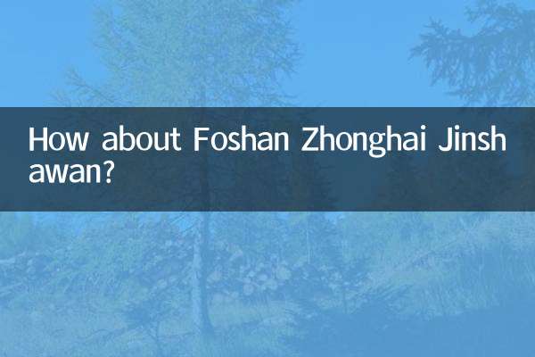 ¿Qué tal Foshan Zhonghai Jinshawan?