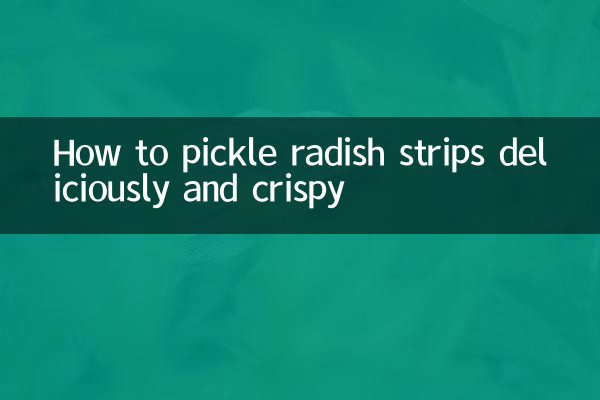 Come marinare le strisce di ravanello in modo delizioso e croccante