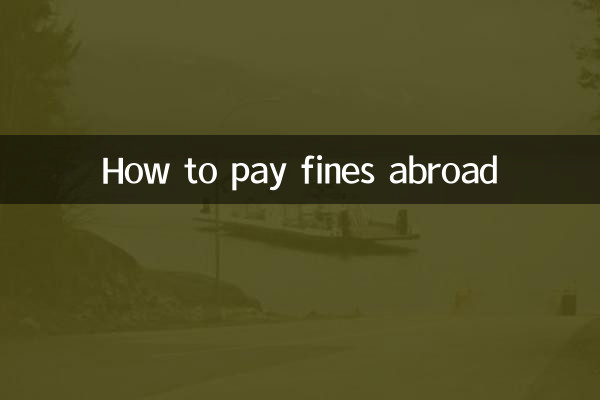 How to pay fines abroad