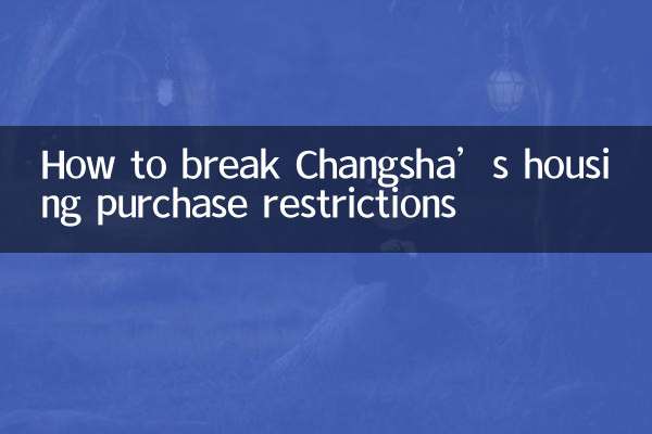 長沙市の住宅購入制限を打破する方法