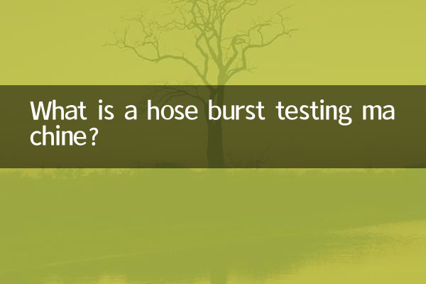 What is a hose burst testing machine?
