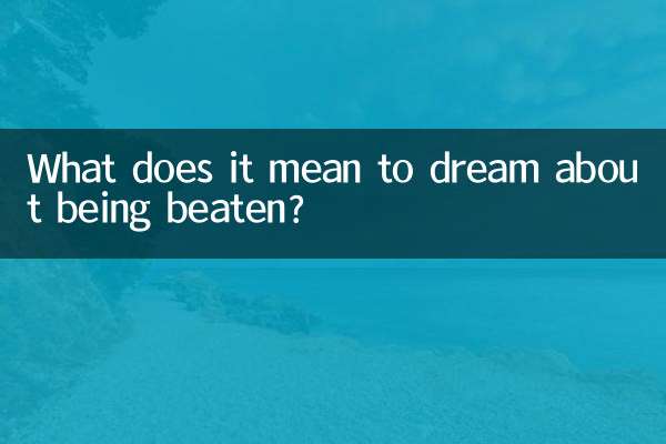 What does it mean to dream about being beaten?