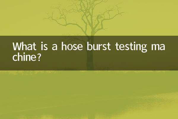What is a hose burst testing machine?