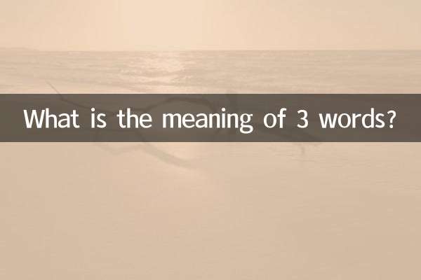 What is the meaning of 3 words?