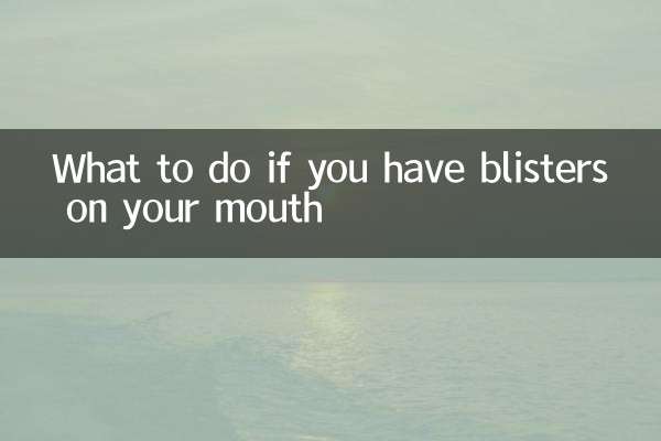 What to do if you have blisters on your mouth