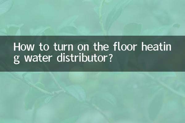 Come accendere il distributore dell'acqua del riscaldamento a pavimento?