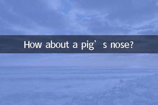 Wie wäre es mit einer Schweinsnase?