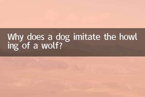狗學狼叫是怎麼回事