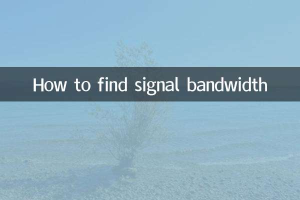 So finden Sie die Signalbandbreite