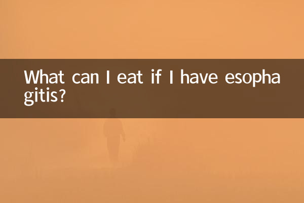 What can I eat if I have esophagitis?