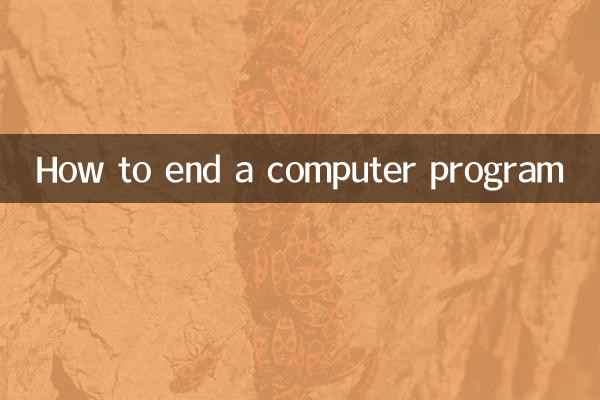 कंप्यूटर प्रोग्राम को कैसे ख़त्म करें