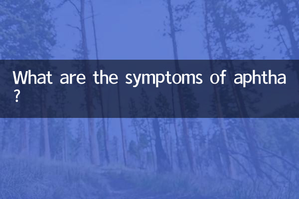 Was sind die Symptome einer Aphthe?