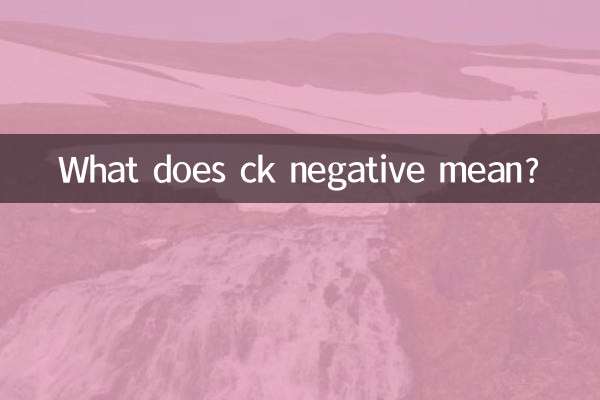 CK陰性とはどういう意味ですか？