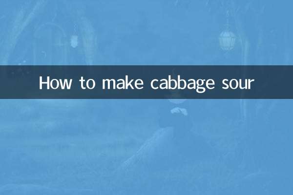 How to make cabbage sour