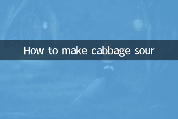 How to make cabbage sour