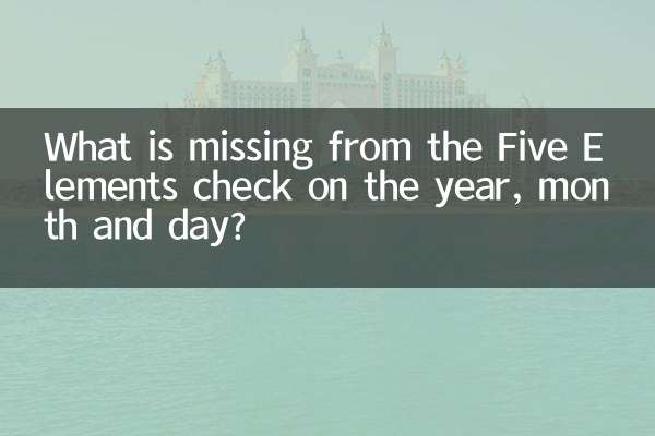Cosa manca al controllo dei Cinque Elementi su anno, mese e giorno?