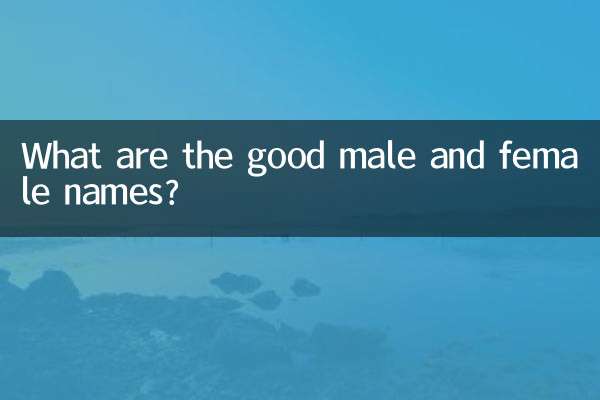 Was sind die guten männlichen und weiblichen Namen?