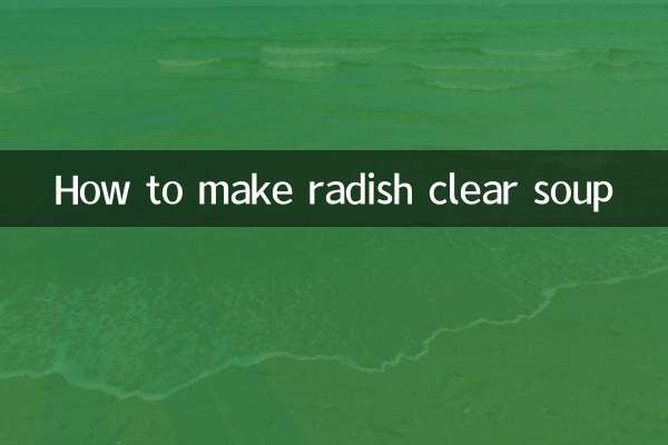 Comment faire une soupe claire aux radis