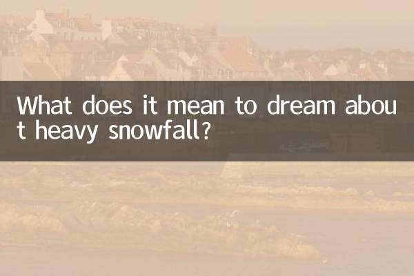 What does it mean to dream about heavy snowfall?