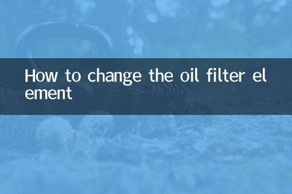 Come cambiare l'elemento del filtro dell'olio