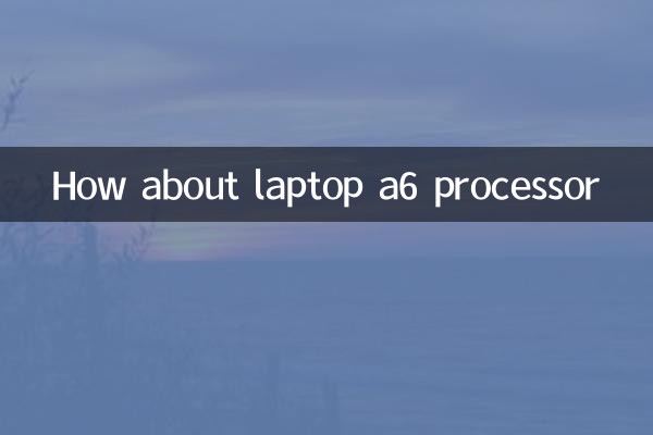Che ne dici del processore A6 del laptop