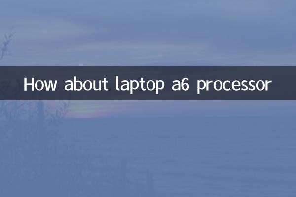 Che ne dici del processore A6 del laptop
