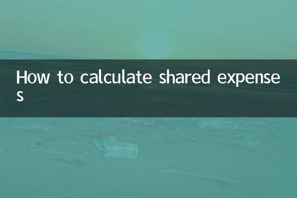 How to calculate shared expenses
