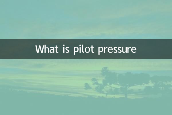 파일럿 압력이란 무엇입니까?