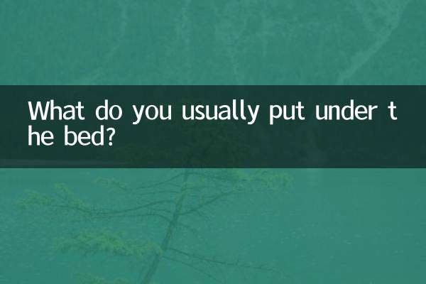 Que mets-tu habituellement sous le lit ?