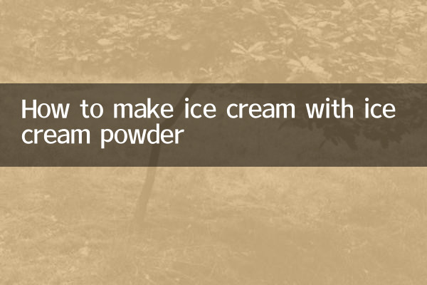 Cómo hacer helado con helado en polvo.