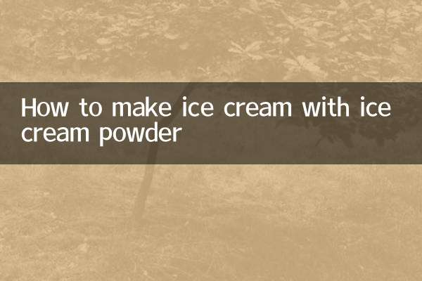 Cómo hacer helado con helado en polvo.