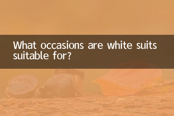 सफ़ेद सूट किन अवसरों के लिए उपयुक्त हैं?