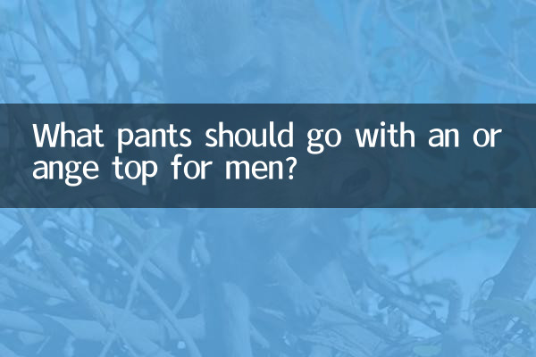 Какие брюки сочетаются с оранжевым топом мужчине?