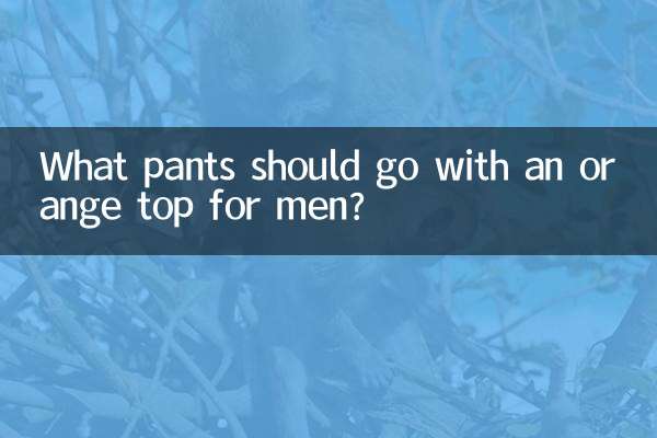 Какие брюки сочетаются с оранжевым топом мужчине?