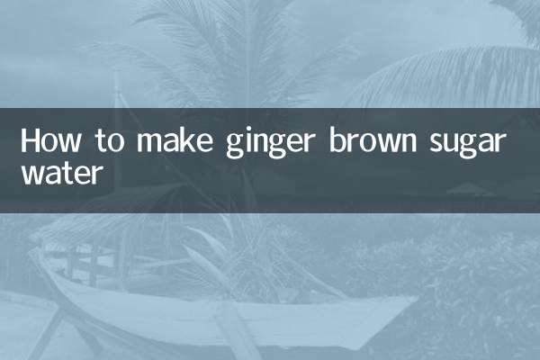 Comment faire de l'eau de sucre brun au gingembre